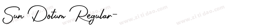 Sun Dotum Regular字体转换